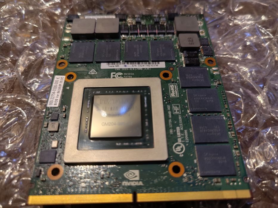 NVIDIA Tesla M6 Mobile 8gb mxm
Graphics Processor
GM204
 
Cores
1536