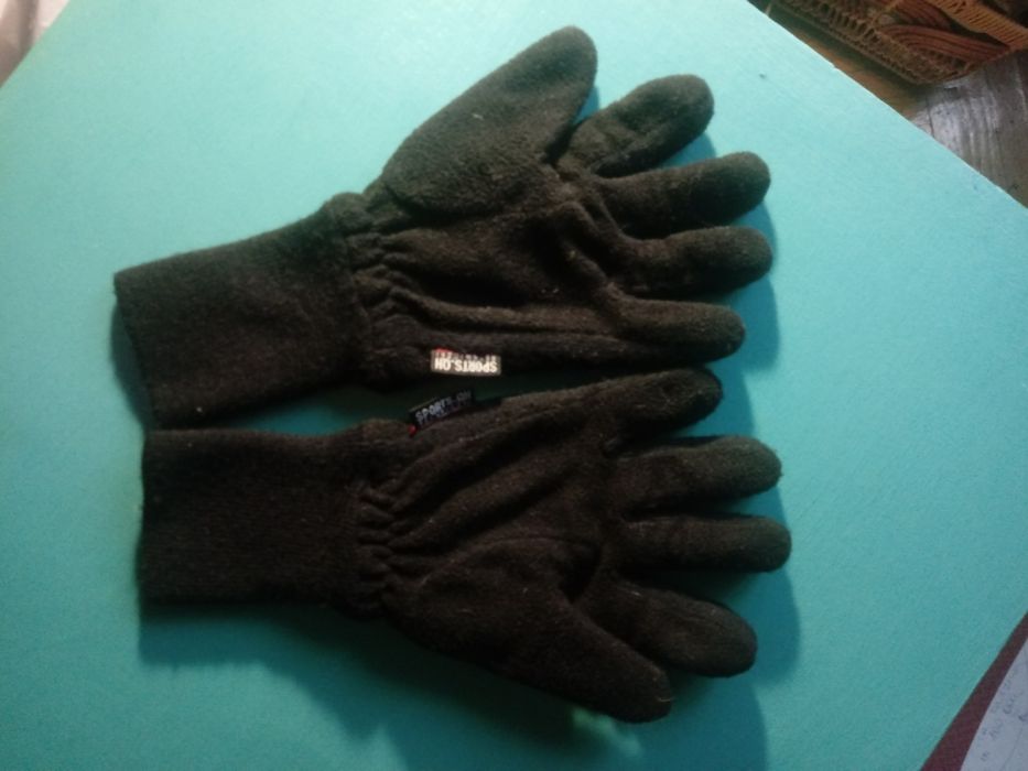 Męskie, bardzo ciepłe rękawiczki : dzianina + polar; Sports.Oh