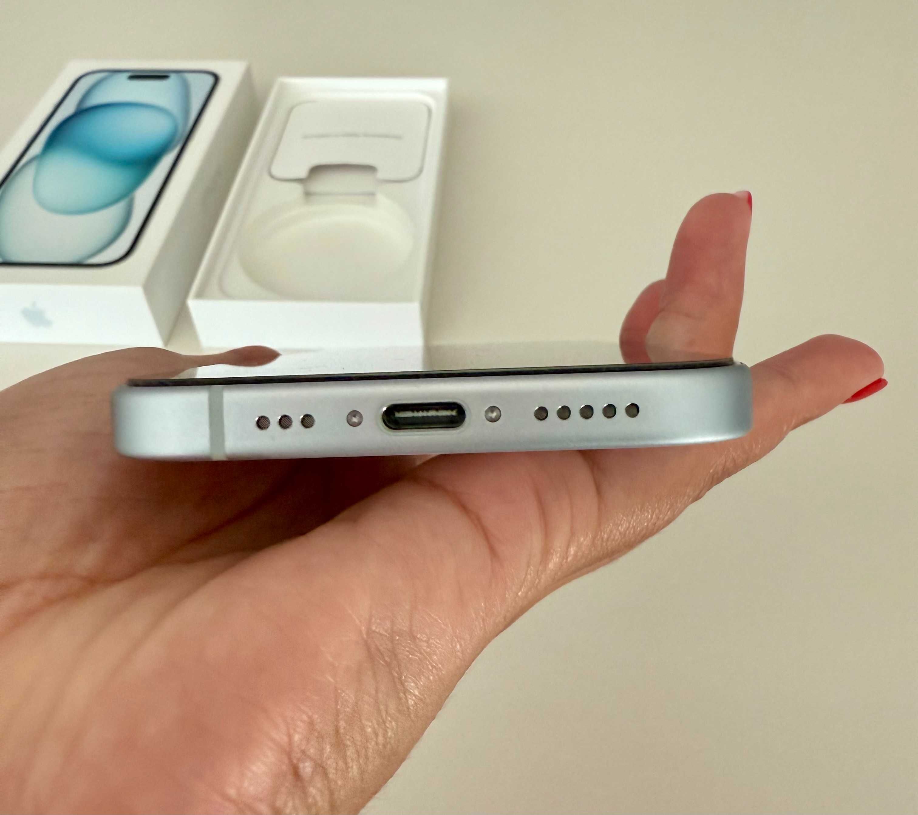 iPhone 15 | 256GB | Azul (como novo) c/ OFERTA de capas