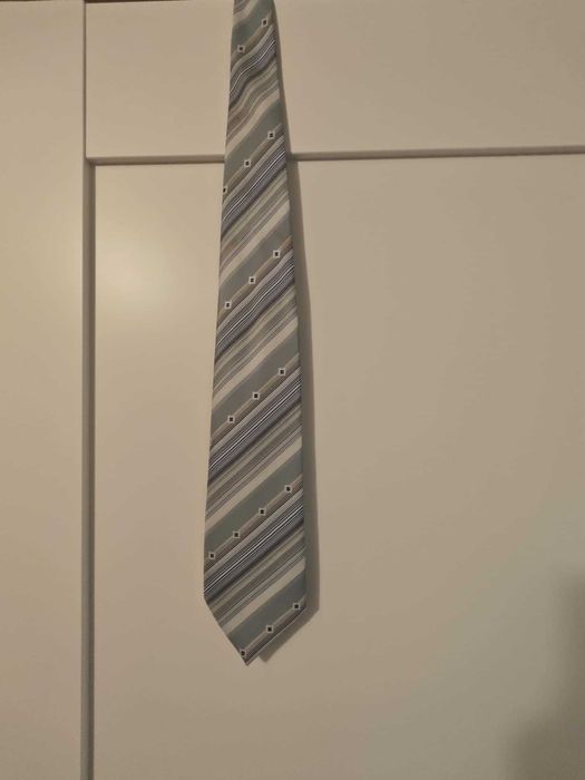 Krawat męski błękitny