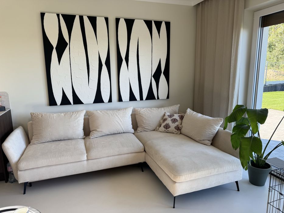 WYPRANA Rogówka narożnik sofa beżowa funkcja spania selsey pojemnik
