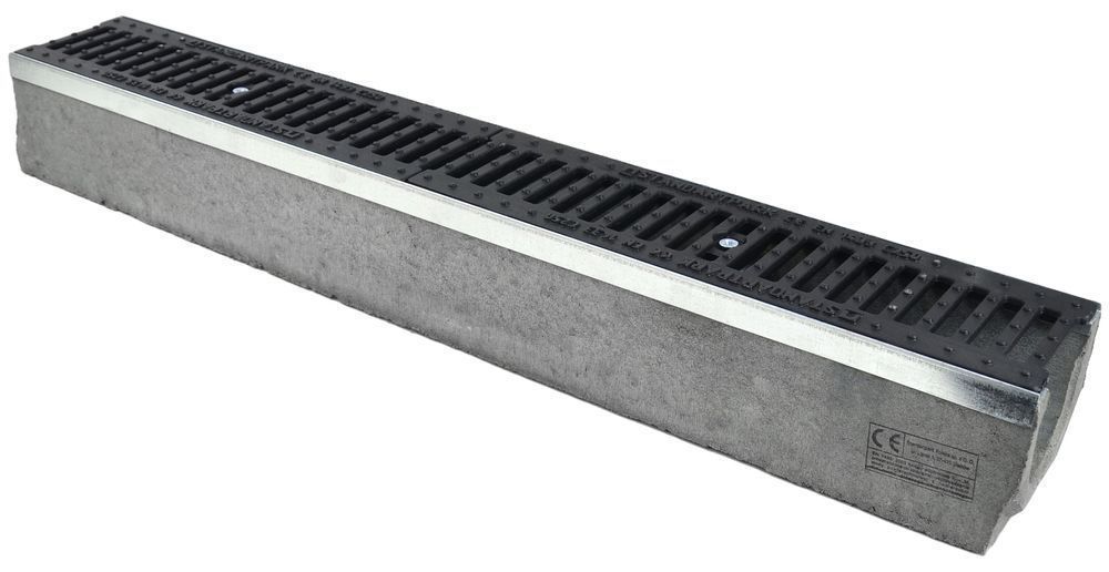 Kanał Odpływ DN100 H130 C250 13x14cm korytko betonowe ruszt żeliwny