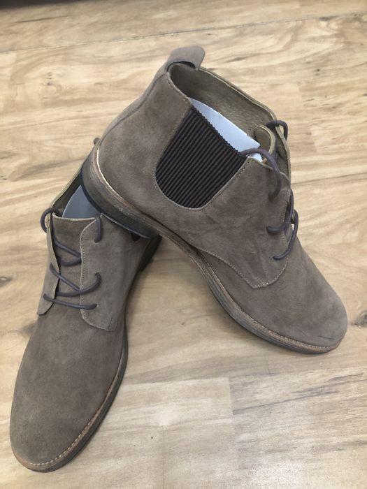 Чоловічі черевики шкіряні (з натуральної замші), розмір 44,5-45