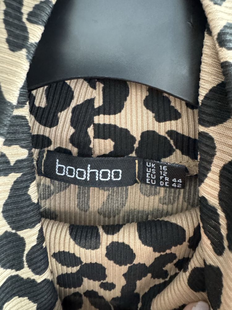 Piękna sukienka w panterka cętki animal print boohoo 44