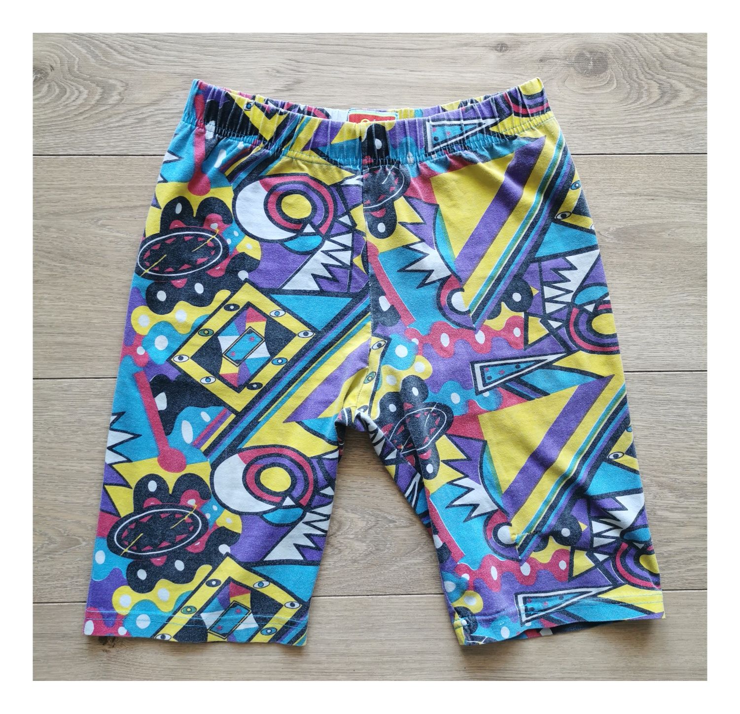 Kolorowe getry/kolarki retro (XS/S) #lata 80./90. #wzór #geometryczny