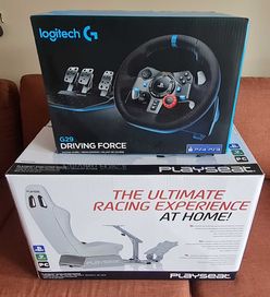 Logitech: kierownica G29 (dostępna) + fotel PlaySeat (niedostępny)