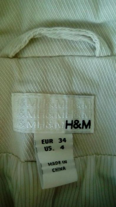 Marynarka, żakiet, kurtka H&M rozmiar 34 beżowa