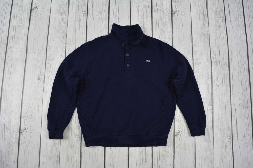 Lacoste Wool Cotton Męski Wełniany Ciepły Sweter Devanlay Roz L/XL (5)