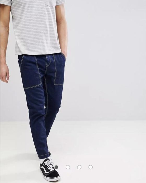 Джинси asos tapered jeans in cotton w36 оригінал нові