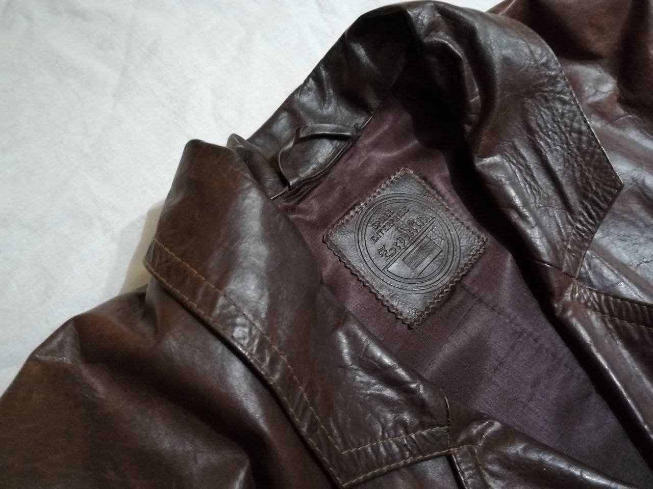 Женская кожаная винтажная куртка, 90-е, small enterprise Zeppelin