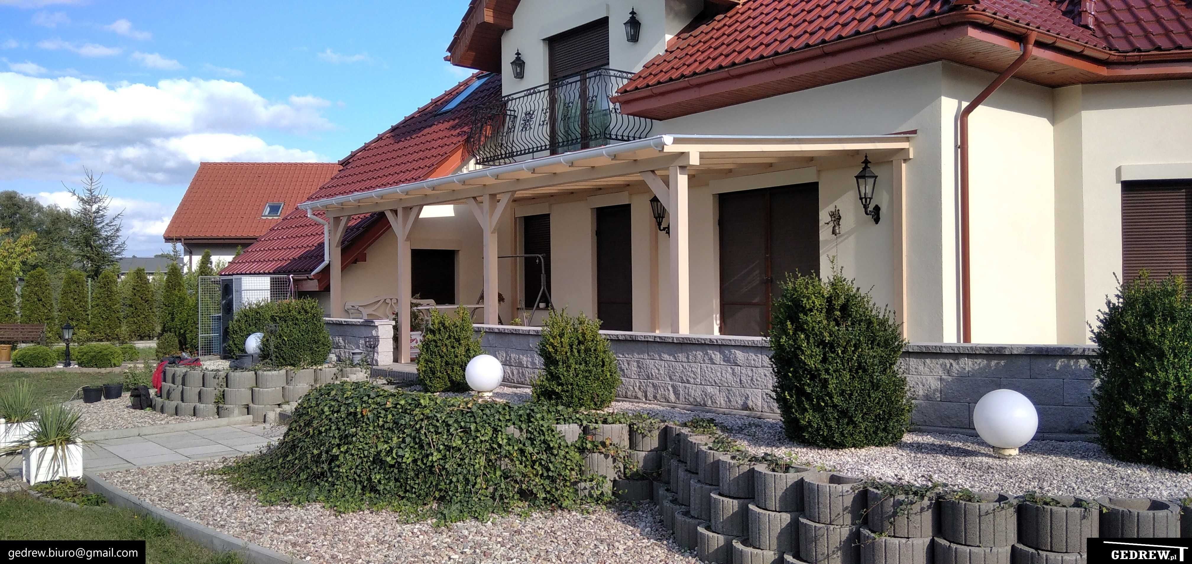 zadaszenie tarasu patio pergola altana wiata poliwęglan 6,3x4m