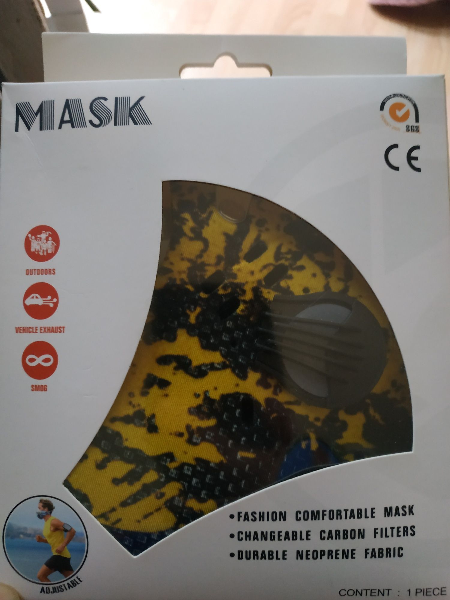 Maska antysmogowa z filtrem NOWA