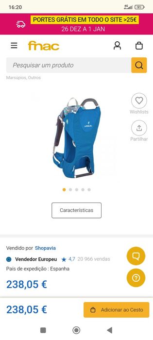 Mochila/marsúpio  bebe/criança