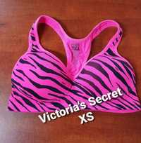 Pink Victoria's Secret r XS biustonosz top sportowy neonowy
