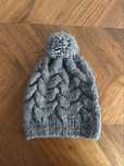 Czapka 100% wełniana Wool House – szara, gruba, ręcznie robiona!