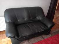 Kanapa sofa dwuosobowa w kolorze czarnym