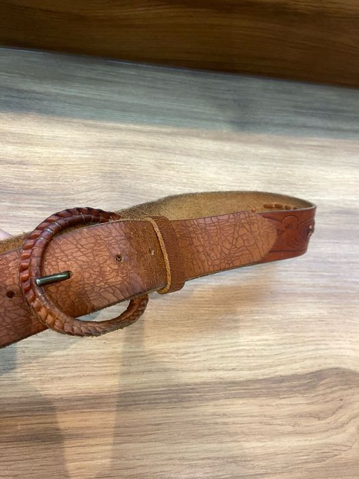 Pasek skórzany brązowy Vintage 100cm