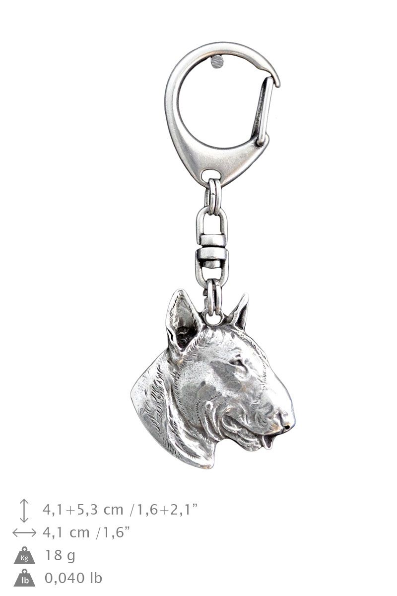 Bulterier brelok posrebrzany Art-Dog