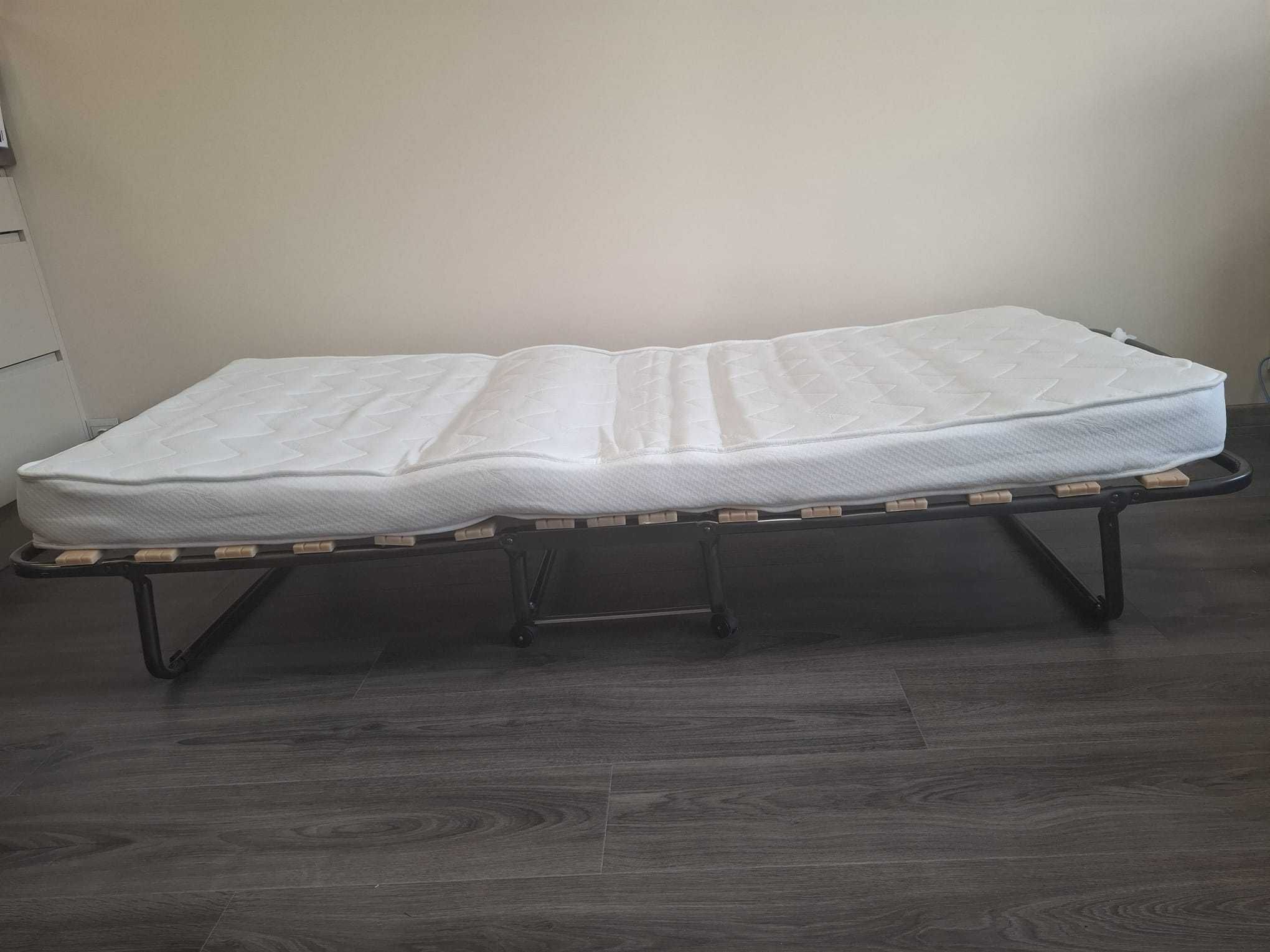Łóżko składane LUXOR Premium 200x90cm z materacem + pokrowiec