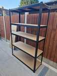 Стелаж металевий/стелажі 180×90×40 чорний оцинкований взуття гараж