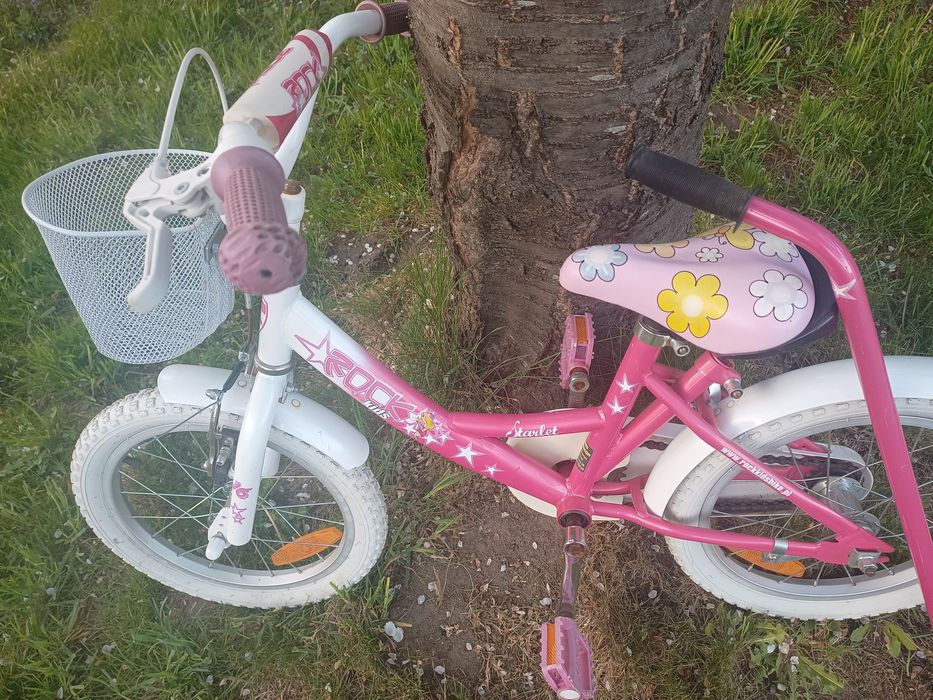 Rower rowerek dziewczęcy 16 + pałąk do prowadzenia