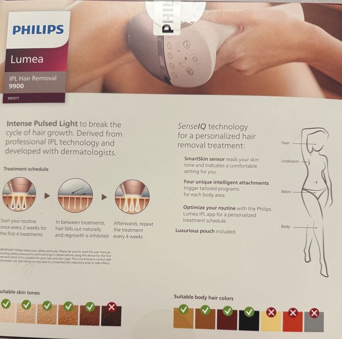 Depilator Laserowy Philips Lumea BRI977 zaplombowany, 2 lata gwarancji