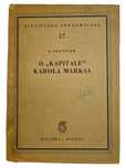 Leontjew O Kapitale Karola Marksa Biblioteka ekonomiczna 17