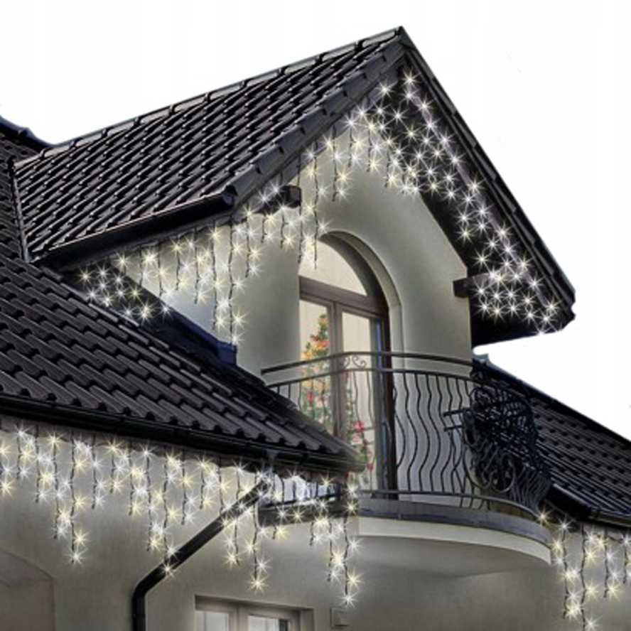 Lampki SOPLE kurtyna 300 LED zimny biały 15m 31V