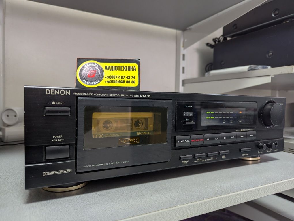 Denon DRM-510. Stereo Cassette Deck. MPX, Dolly NR. Вес 4кг. JAPAN