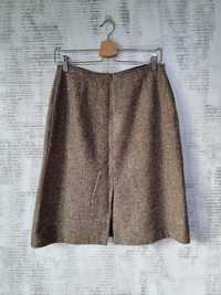 Wełniana spódnica biurowa garniturowy vintage Marks & Spencer L