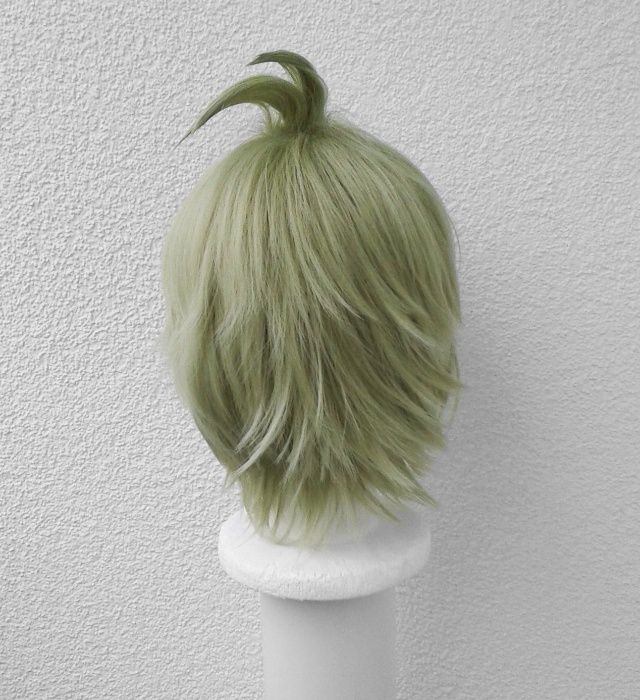 Rantaro Amami Danganronpa wig peruka zielona cosplay krótka