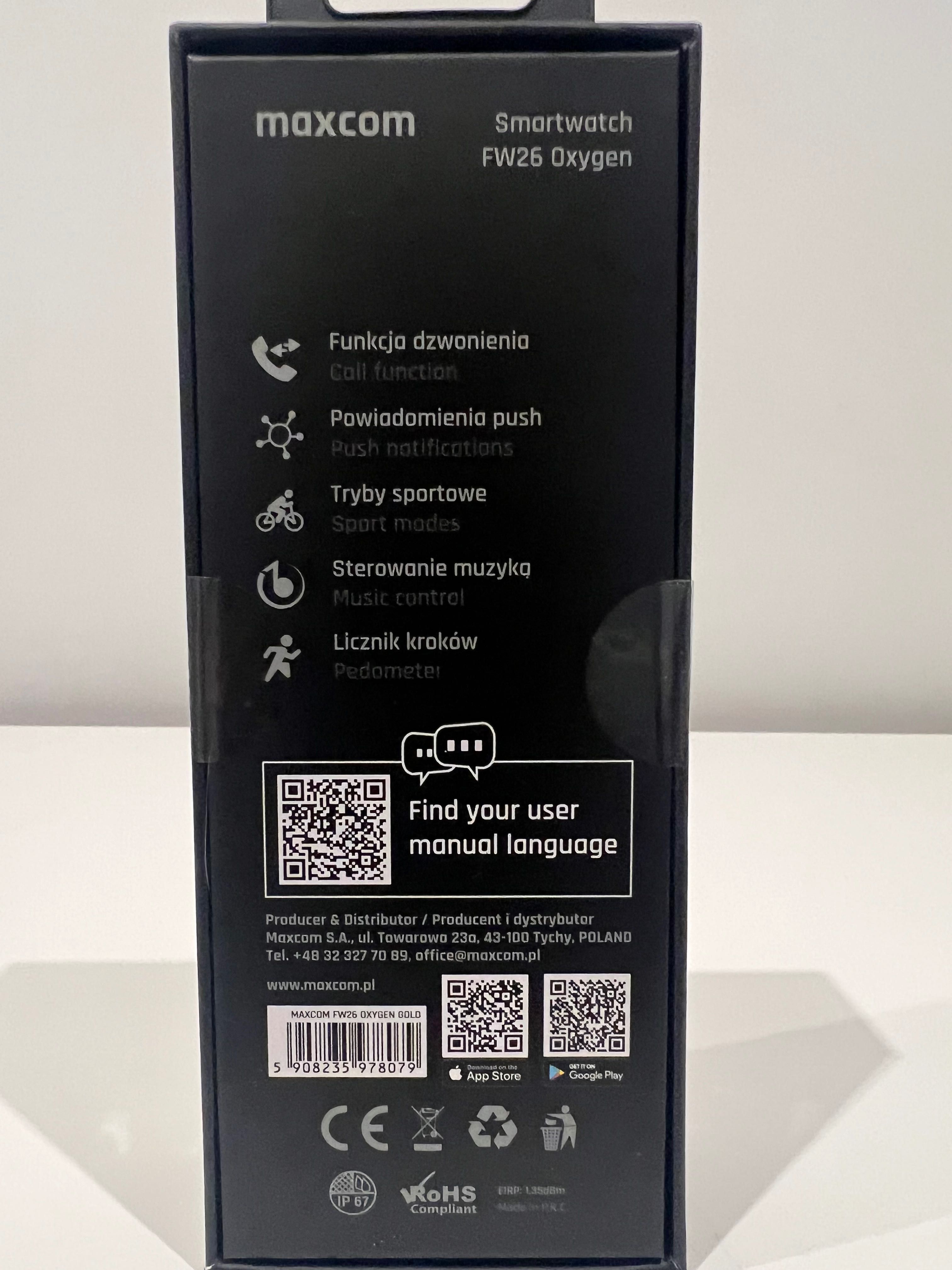 Smartwach MaxCom FW 36 Oxygen, różowo-złoty. **NOWY**