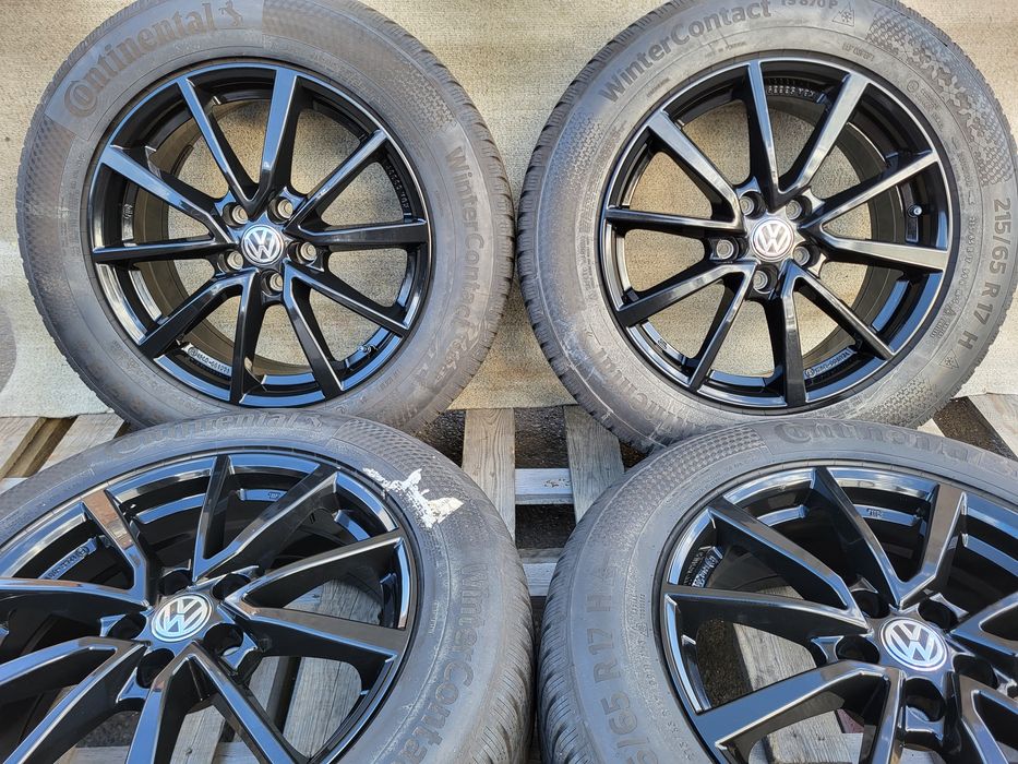 [K308] Koła zimowe 17 Cali 5x112 Conti 215/65/17 7mm VW TIGUAN