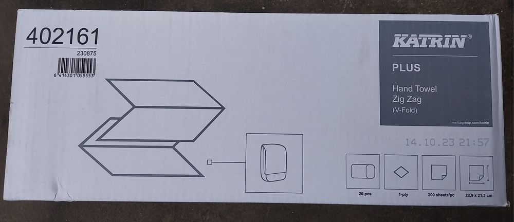 Ręczniki papierowe Katrin Zig zag karton 20 paczek