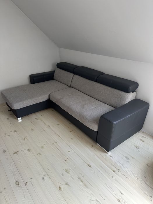 Kanapa rozkładana Szaro-Czarna 270cmX180cm