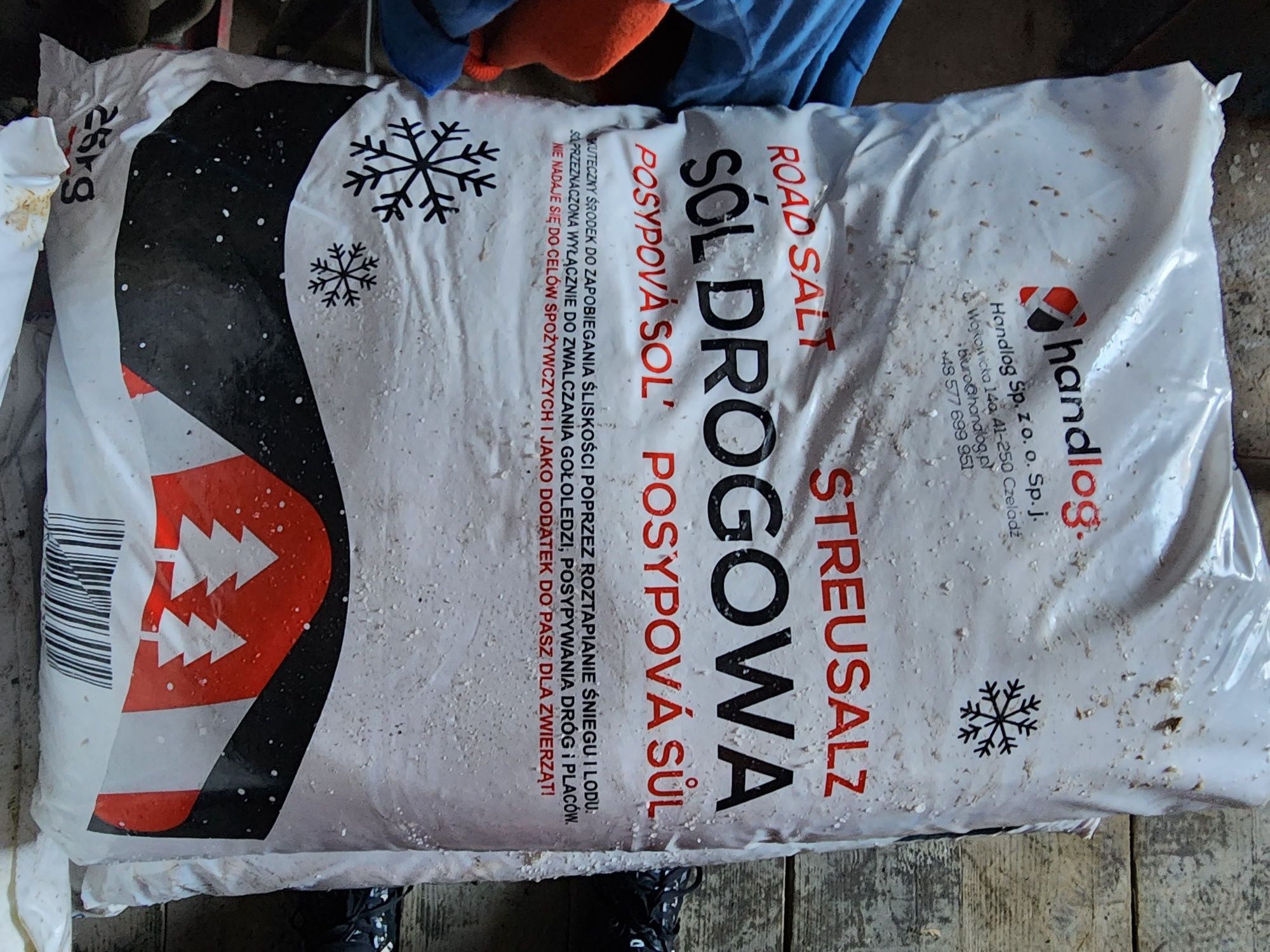 Sôl drogowa w workach po 25 kg