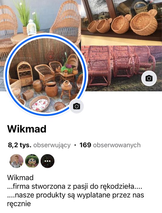 Fotel bujany z wikliny producent wiklinowy
