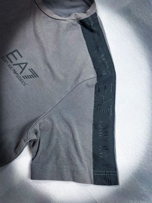 Super Gratis! Szara Męska T-shirt «Emporio Armani» Koszulka /