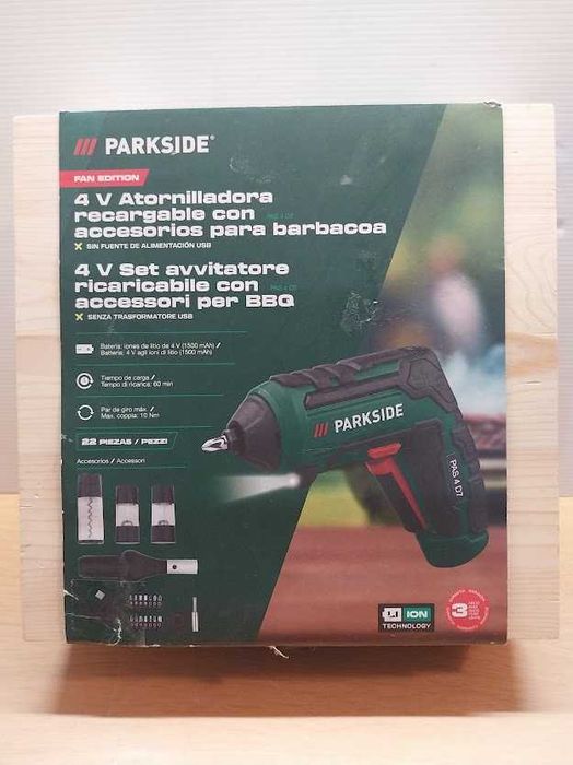 Conjunto Parkside 4V com acessórios para churrasco