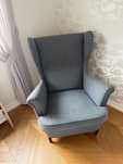 sprzedam fotel uszak Ikea STRANDMON szary