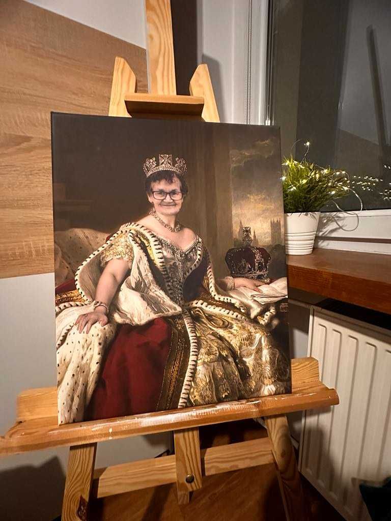 Portret/Obraz Króla/Królowej na PREZENT