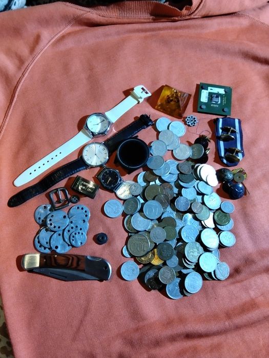 Monety zegarki starocia mix PRL