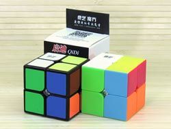 Кубик Рубика 2х2 (швидкісний) Qiyi Qidi (кольоровий, чорний пластик)