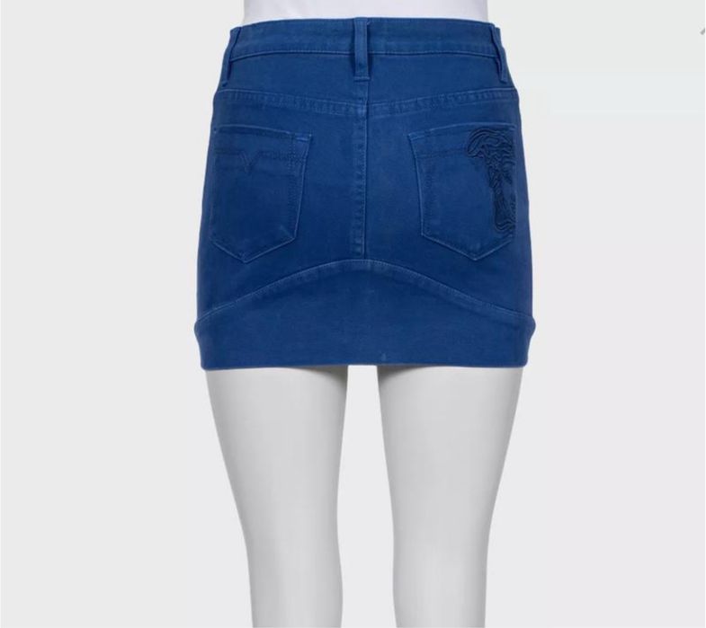 Versace синя джинсова спідниця міні оригінал