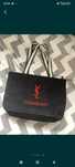 Torba damska duża materiałowa city bag czarna YSL YvesSaintLaurent