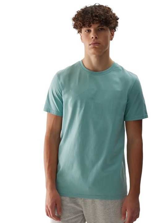 Koszulka Męska 4F Bawełna T-SHIRT TURKUS (SHM1154-47) -3XL WYSYŁKA 24H
