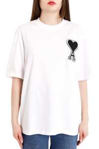 Футболка AMI Paris Exclusive Ami De Coeur T-Shirt White Black Heart