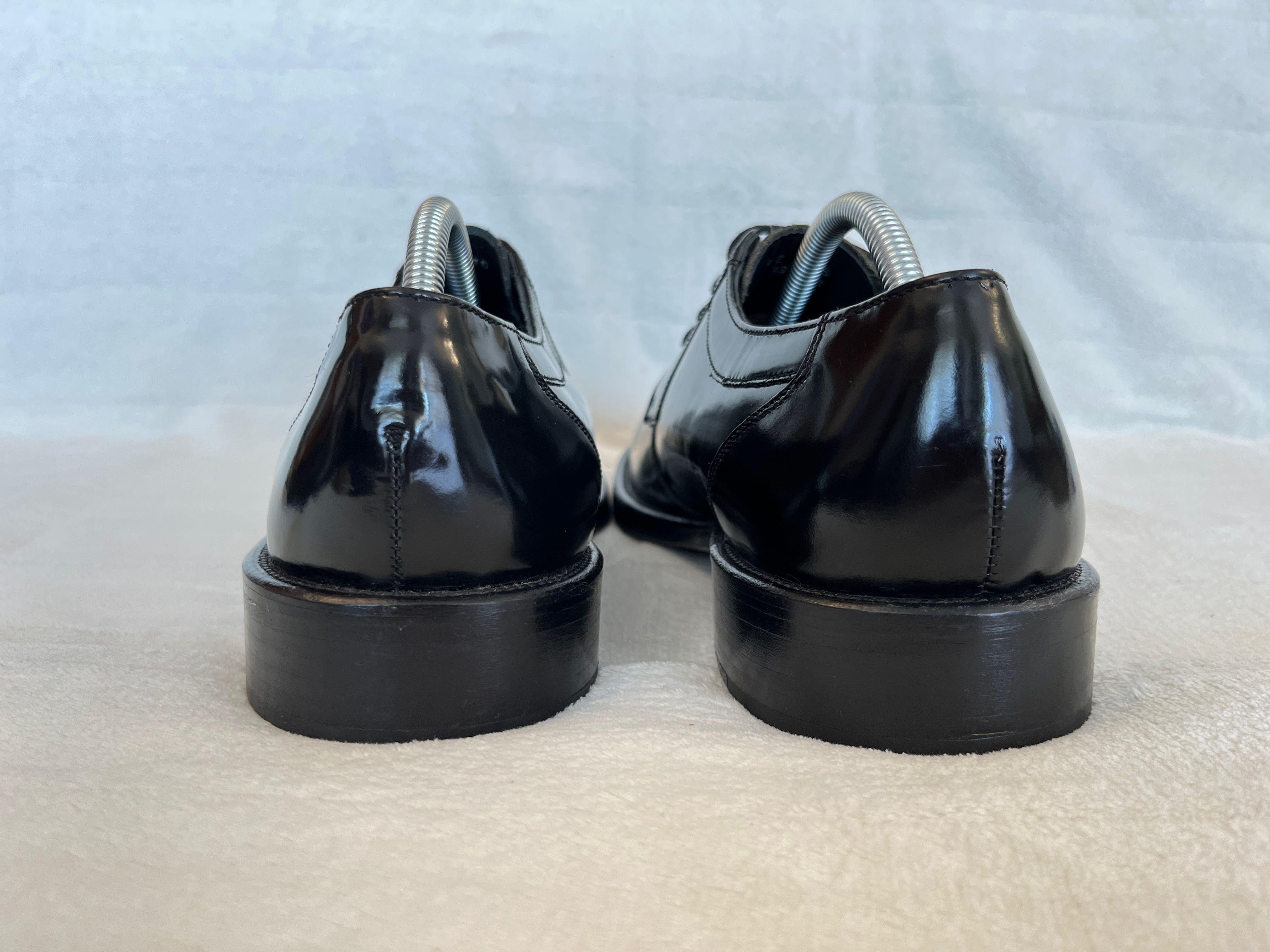 Men's City Shoes całe ze skóry lakierowanej derby półbuty męskie