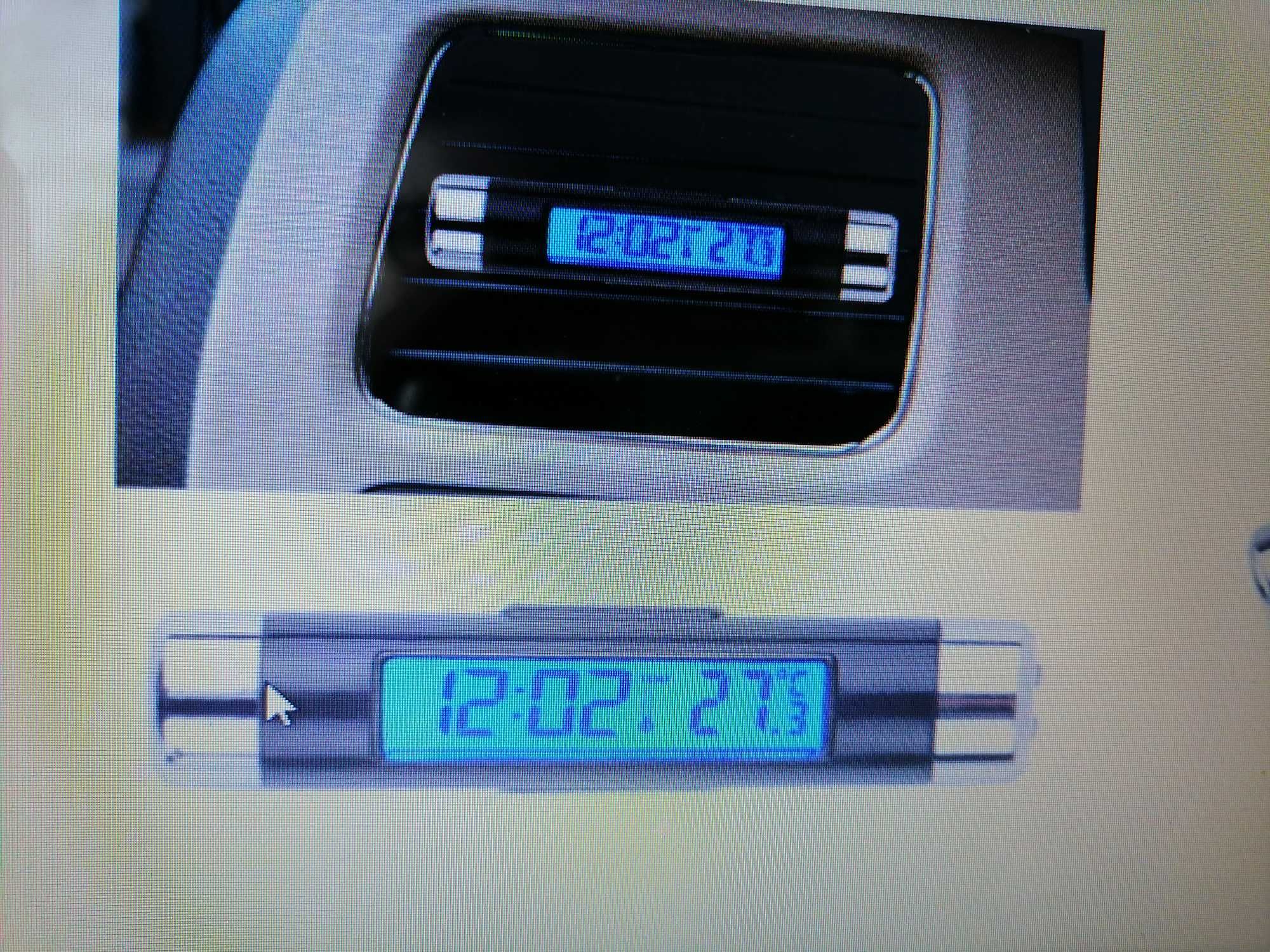 Podświetlany Zegarek ,Termometr Samochodowy i nie tylko .LCD