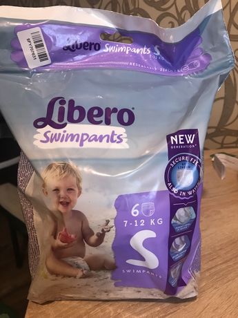 Подгузники-трусики детские для плавания Libero Swimpants Small 7-12 кг
